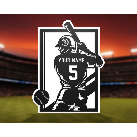 Baseball Stadium Series Personalized BASEBALL Sign Customized Plaque 3 Designs - Picture 2 of 4